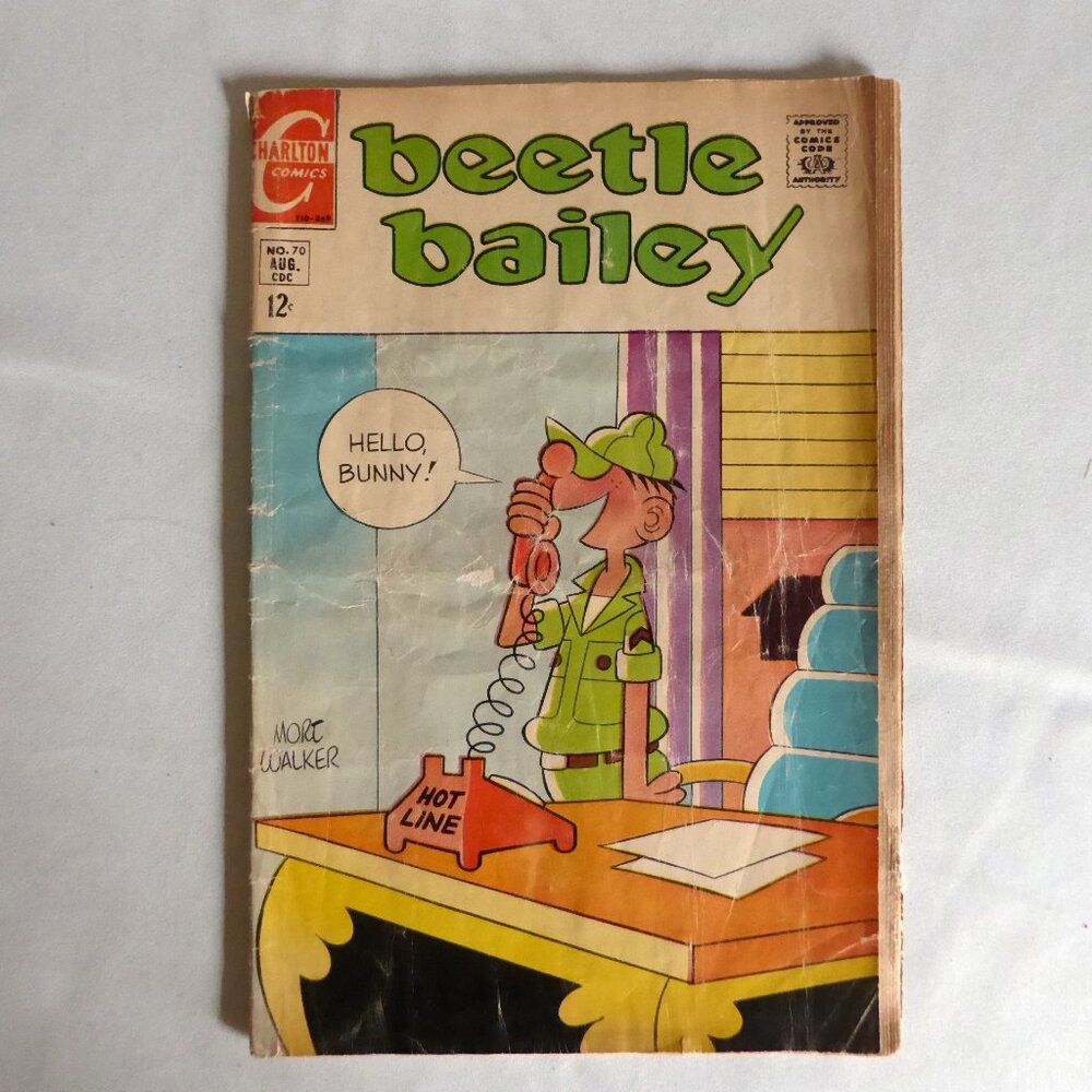 VINTAGE 1969 BEETLE BAILEY COMIC BOOK CHARLTON COMICS VOL. 2 AUG. #70